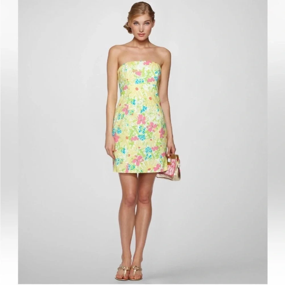Lilly Pulitzer Dress 2 Summer Yellow - Picture 2 of 11